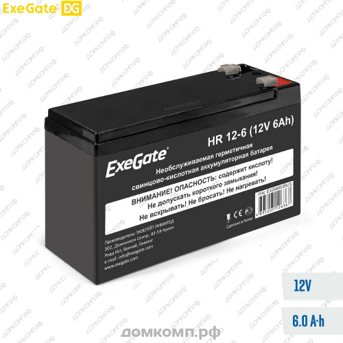Батарея для ИБП Exegate HR 12-6 12V 6Ah